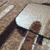Kusový koberec ALPHA Slide - hnědý