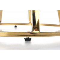 Konferenčný stolík DARIO - sklo/zlatý