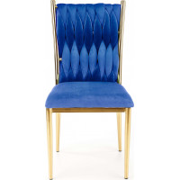 Jedálenská stolička ARABELA - modrá/zlatá