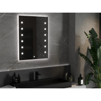 Obdĺžnikové zrkadlo MEXEN NER 60x80 cm - s LED podsvietením a vyhrievaním, 9809-060-080-611-00