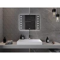 Obdĺžnikové zrkadlo MEXEN NER 80x60 cm - s LED podsvietením a vyhrievaním, 9809-080-060-611-00