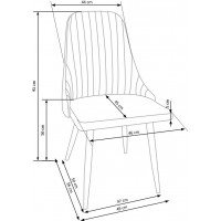 Jedálenská stolička MONA - svetlá šedá