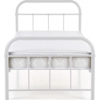 Kovová posteľ LINDA 200x90 cm - biela