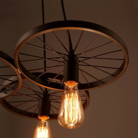 Stropné svietidlo LOFT WHEEL 3 - čierne