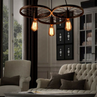 Stropné svietidlo LOFT WHEEL 3 - čierne