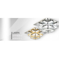 (kópia) Krištáľová stropná lampa Plafond LED 24W štvorcová APP409-C APP410-C