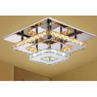 (kópia) Krištáľová stropná lampa Plafond LED 24W štvorcová APP409-C APP410-C