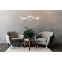 Stropné LED svietidlo CURVE - 60W - čierne