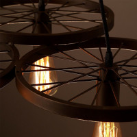 Stropné svietidlo LOFT WHEEL 3 - čierne