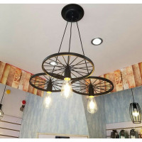 Stropné svietidlo LOFT WHEEL 3 - čierne