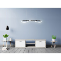 Stropné LED svietidlo CURVE - 60W - čierne