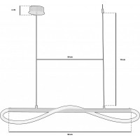 Stropné LED svietidlo CURVE - 60W - čierne