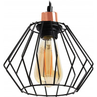 Stropné svietidlo SIENA long - čierne/rose gold