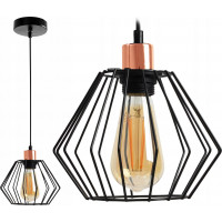 Stropné svietidlo SIENA long - čierne/rose gold