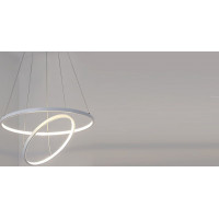 Stropné LED svietidlo VEGAS - 50W - kruhy 40 +60 cm + ovládač