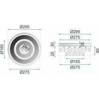 Stropné LED krištáľové svietidlo PLATON double circle - 20W - neutrálna biela