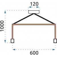 Stropné svietidlo RING ROPES - kov/lano