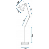 Stojacia lampa DIAMOND - čierna