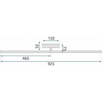 Nástenné LED svietidlo ROD centier - 92 cm - 12W - čierne