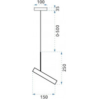 Stropné svietidlo TILTING SPOT - kov - čierne