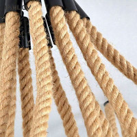 Stropné svietidlo 8 ROPES - kov/lano