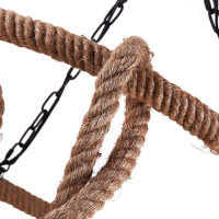 Stropné svietidlo RING ROPES - kov/lano