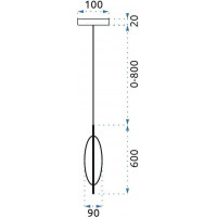 Stropné LED svietidlo VASE - 5W - zlaté