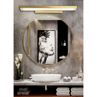 Nástenné LED svietidlo nad zrkadlo FLAT - 40 cm - 8W - zlaté