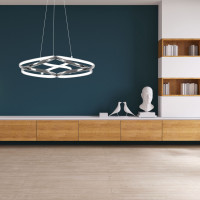 Stropné LED svietidlo HALO 120W - chrómové + ovládač