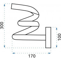 Nástenné LED svietidlo VORTEX half - 18W - zlaté