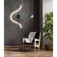 Nástenné LED svietidlo CURVE long - 24W - čierne