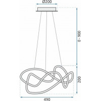 Stropné LED svietidlo TRACK 70W - čierne + ovládač