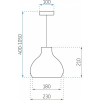 Stropné svietidlo BOHO small bulb - bambusové/čierne