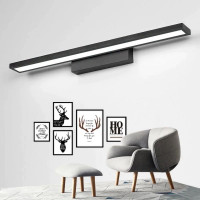 Nástenné LED svietidlo nad zrkadlo FLAT - 80 cm - 7W - čierne