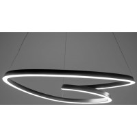 Stropné LED svietidlo HAZELNUT 70W - čierne + ovládač