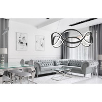 Stropné LED svietidlo PULSE 120W - čierne + ovládač