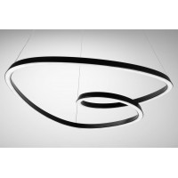 Stropné LED svietidlo HAZELNUT 70W - čierne + ovládač