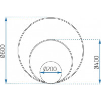 Stropné LED svietidlo CIRCLES - 110W - chrómové - s ovládačom