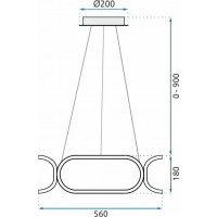 Stropné LED svietidlo MAROKO 90W - zlaté + ovládač