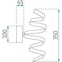 Nástenné LED svietidlo VORTEX long - 18W - chrómové