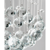 Stropné krištáľové svietidlo CRYSTAL string - 44 cm - chrómové