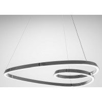 Stropné LED svietidlo HAZELNUT 70W - chrómové + ovládač