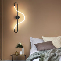 Nástenné LED svietidlo CURVE long - 24W - čierne