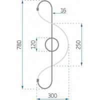 Nástenné LED svietidlo CURVE long - 24W - čierne