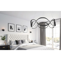 Stropné LED svietidlo PULSE 120W - čierne + ovládač