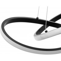 Stropné LED svietidlo PULSE 120W - čierne + ovládač