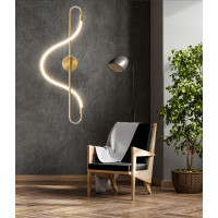 Nástenné LED svietidlo CURVE long - 24W - zlaté