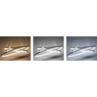Stropné LED krištáľové svietidlo MATRIX - 114W - chrómové - s ovládačom
