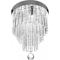 Stropné krištáľové svietidlo CRYSTAL icicle - 35 cm - chrómové