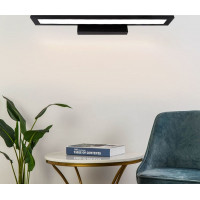 Nástenné LED svietidlo nad zrkadlo FLAT - 80 cm - 7W - čierne